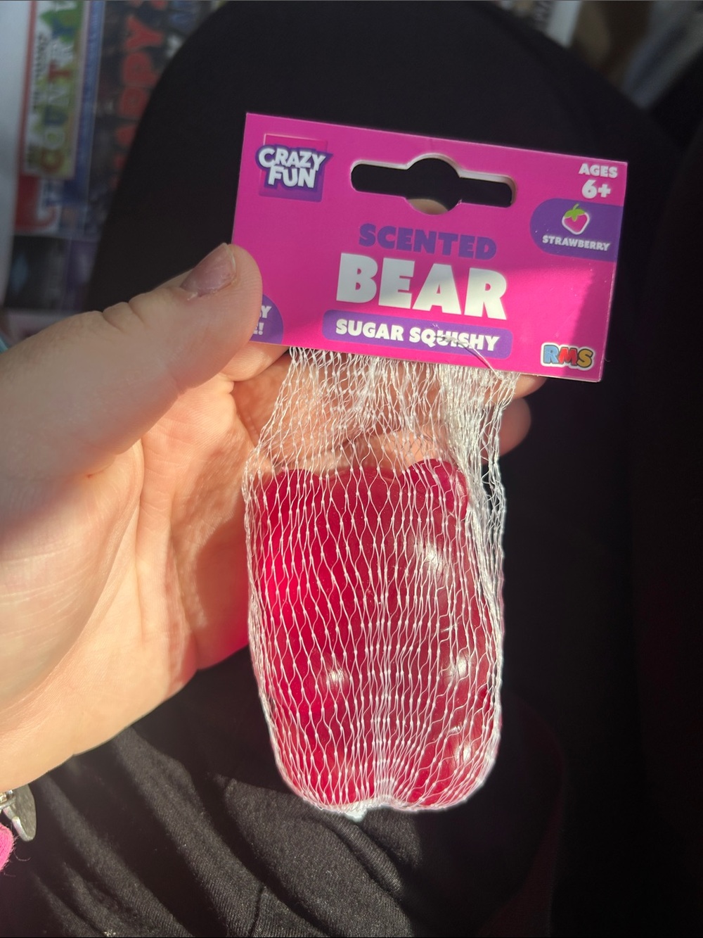 Scented Pink Bear Sugar Squishy - Strawberry Scent